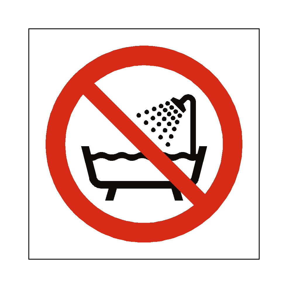Do Not Use Device Near Water Symbol Sign | Safety-Label.co.uk