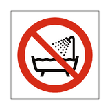 Do Not Use Device Near Water Symbol Sign | Safety-Label.co.uk