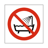 Do Not Use Device Near Water Symbol Label | Safety-Label.co.uk