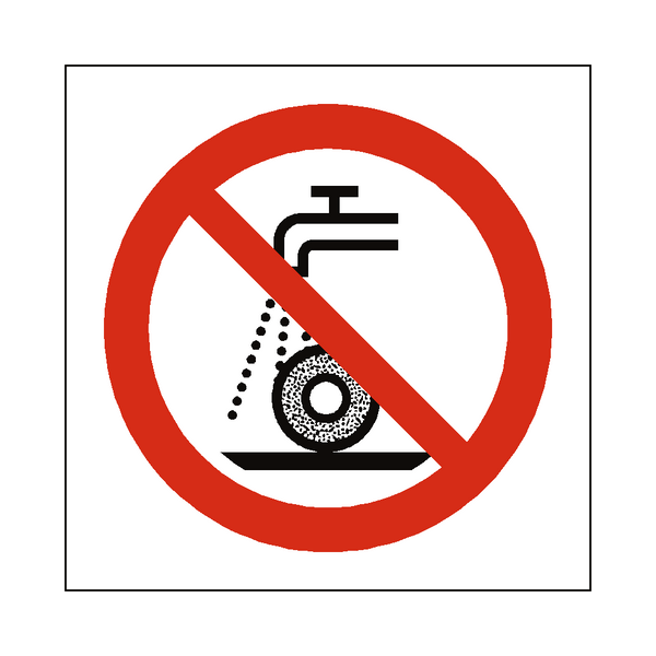 Do Not Use For Wet Grinding Symbol Sign | Safety-Label.co.uk