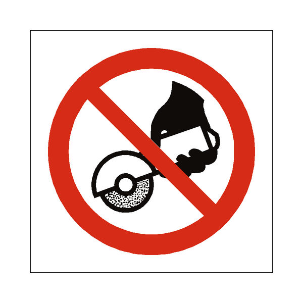 Do Not Use Hand Held Grinding Symbol Sign SafetyLabel.co.uk