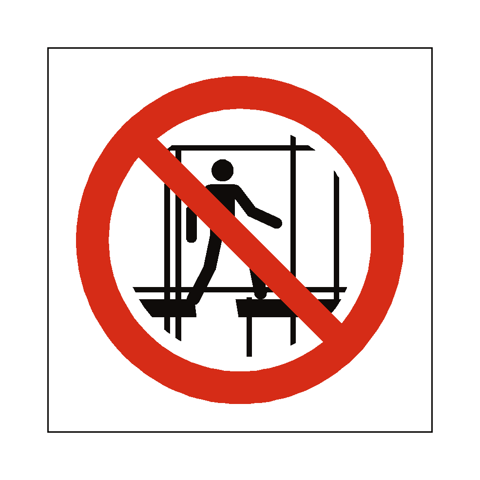 Do Not Use Incomplete Scaffold Symbol Label | Safety-Label.co.uk
