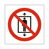 Do Not Use This Lift For People Symbol Sign | Safety-Label.co.uk