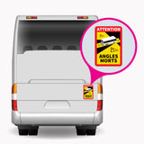 Blind Spot Angles Morts Coach / Bus Sticker - Safety-label.co.uk