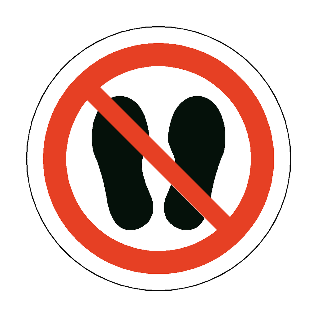 Do Not Stand Here Floor Marker Sticker | Safety-Label.co.uk