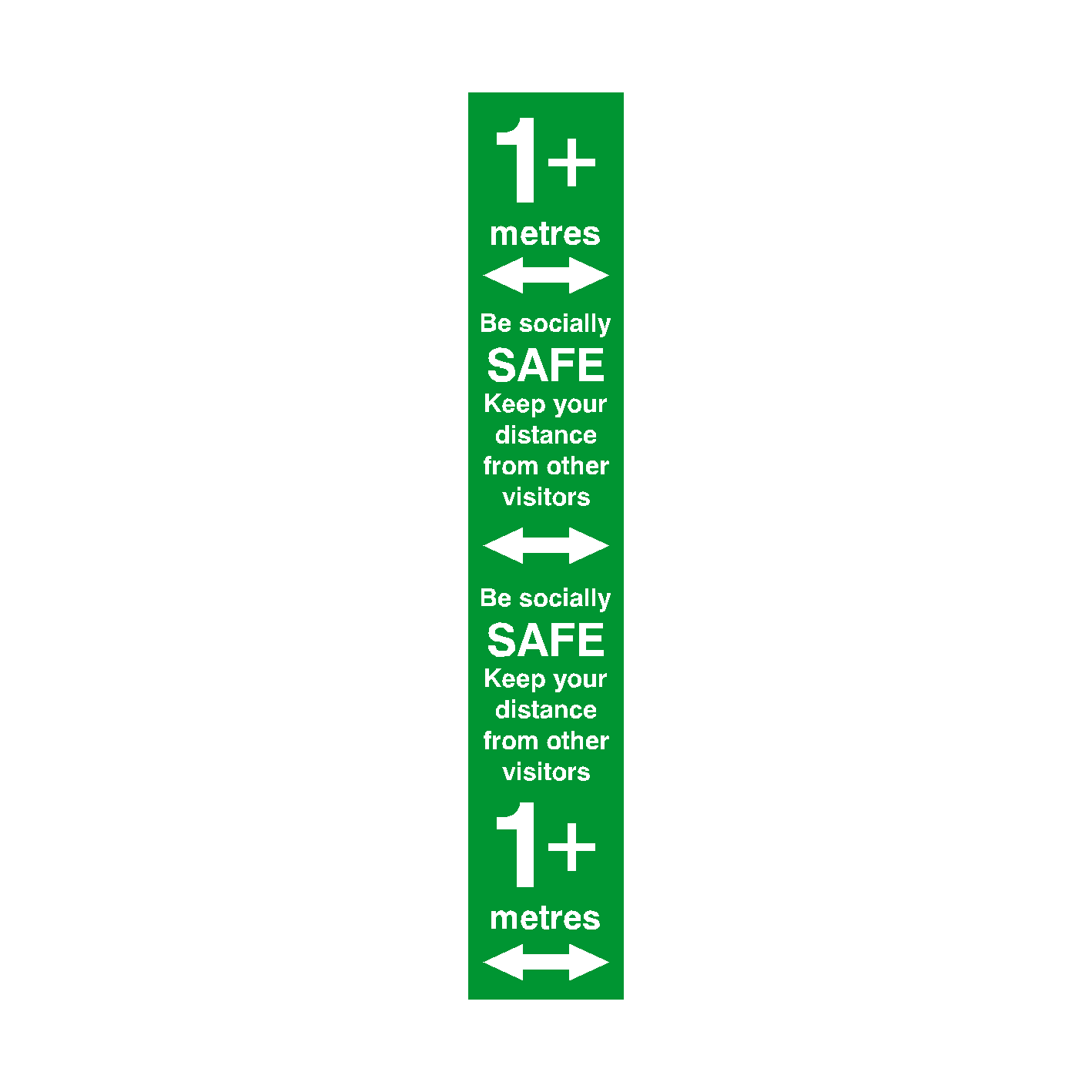 1 Metre Plus Distance Floor Marking Strip - Green