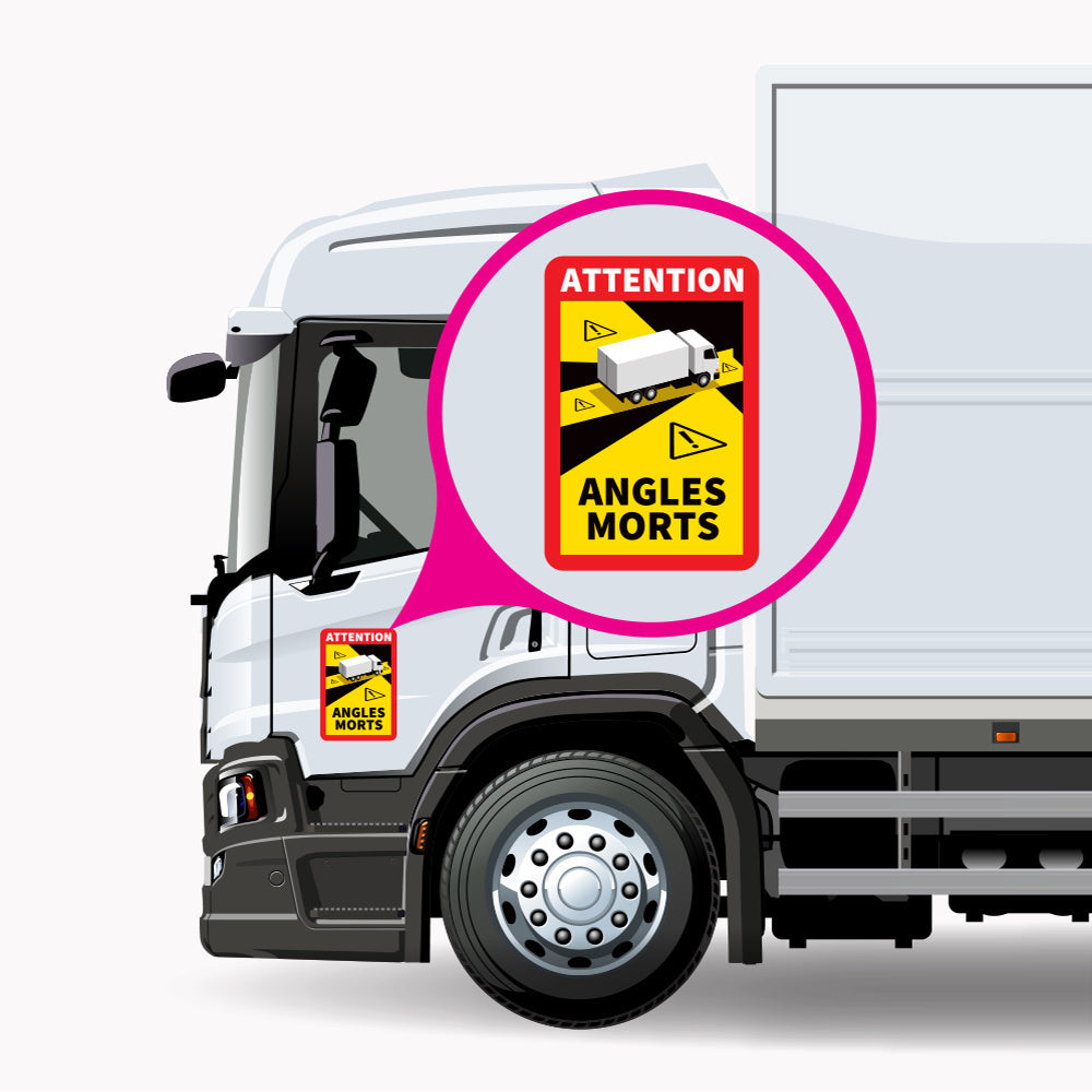 Blind Spot Angles Morts Truck Magnetic Sign