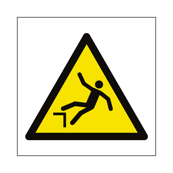 Drop Hazard Symbol Label | Safety-Label.co.uk
