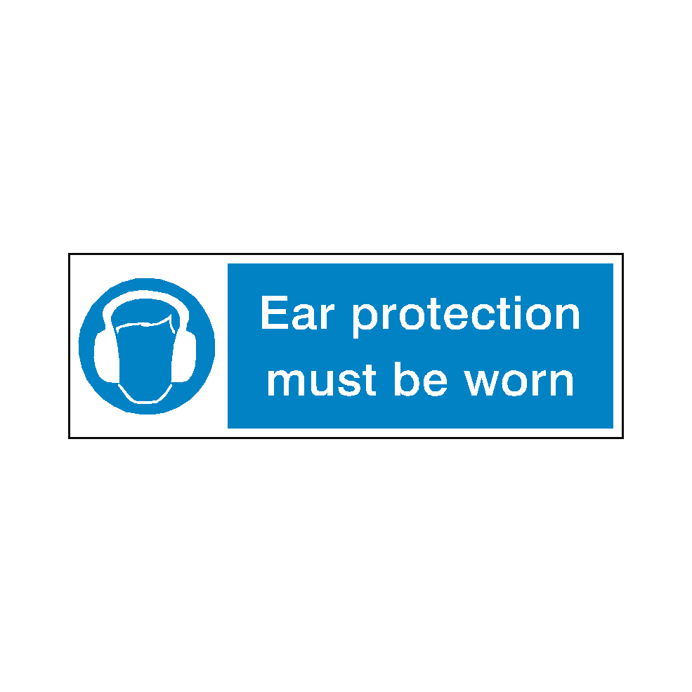 Ear Protection Safety Sign | Safety-Label.co.uk
