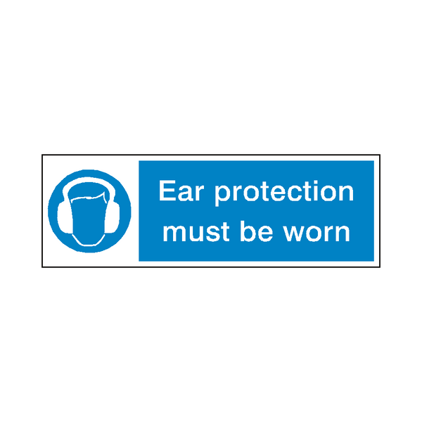 Ear Protection Safety Sign | Safety-Label.co.uk