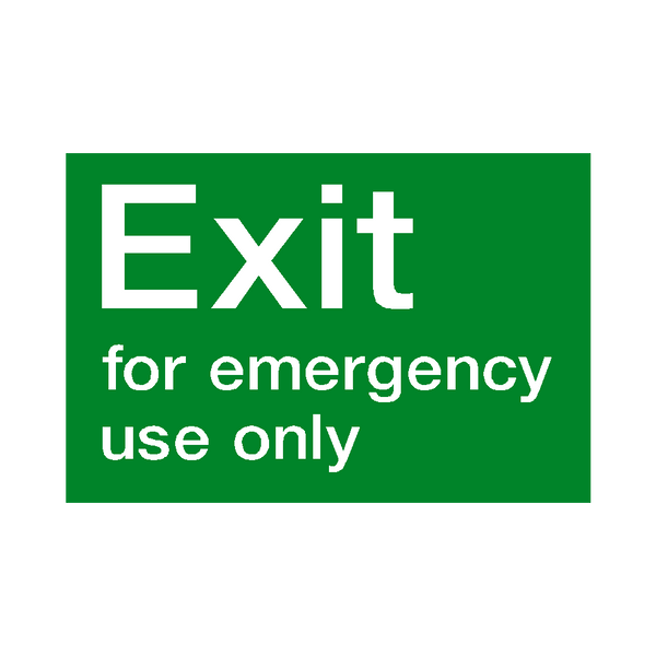 Emergency Exit Sign SafetyLabel.co.uk
