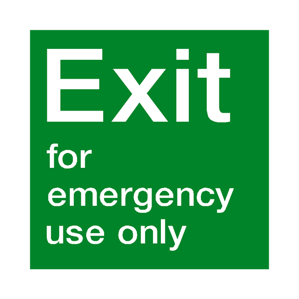 Exit For Emergency Use Sticker | Safety-Label.co.uk
