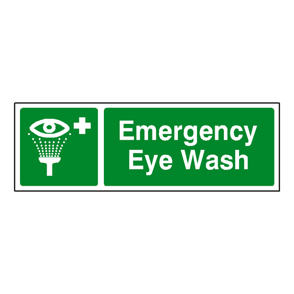 Emergency Eye Wash Label SafetyLabel.co.uk