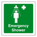 First Aid Emergency Shower Sticker | Safety-Label.co.uk