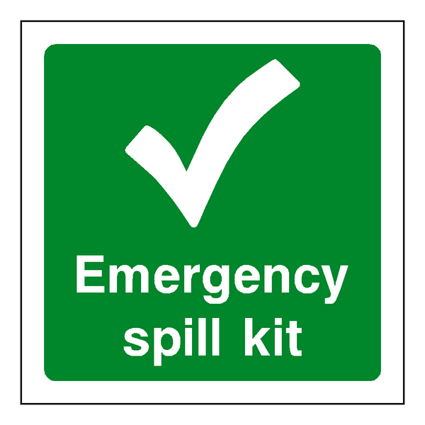 First Aid Spill Kit Sticker