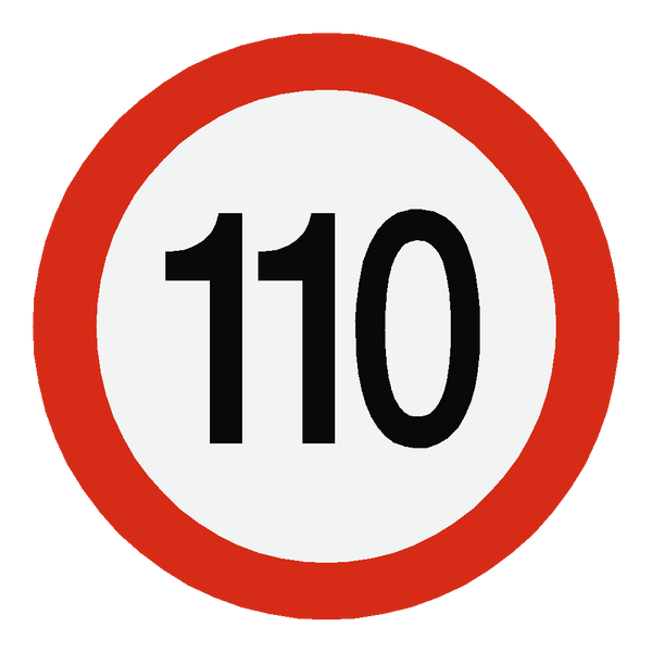 European 110 Kmh Speed Limit Sticker | Safety-Label.co.uk