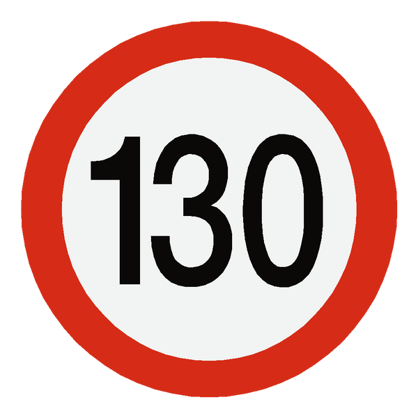 European 130 Kmh Speed Limit Sticker | Safety-Label.co.uk