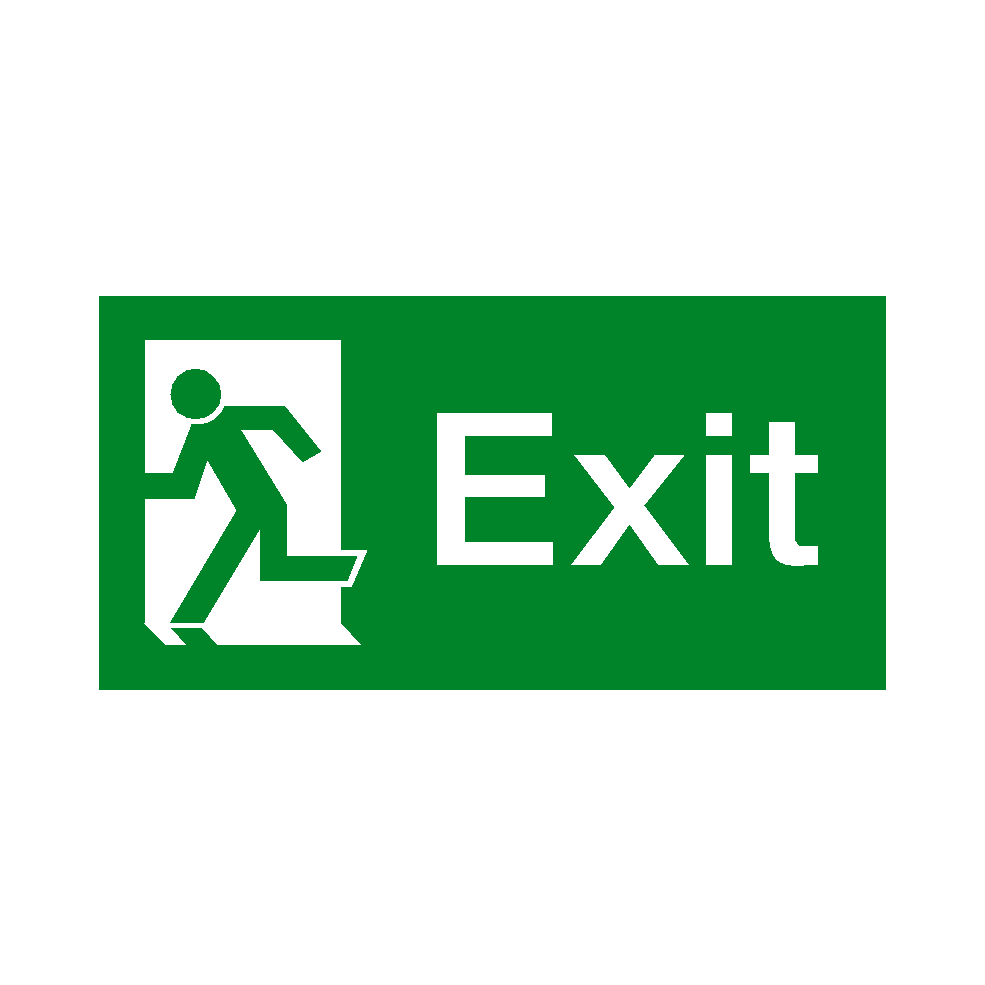 Exit Left Fire Exit Sign | Safety-Label.co.uk
