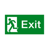 Exit Left Fire Exit Sign | Safety-Label.co.uk