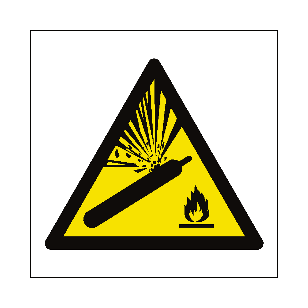 Explosive Material Symbol Label