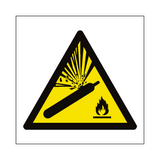 Explosive Material Symbol Label | Safety-Label.co.uk