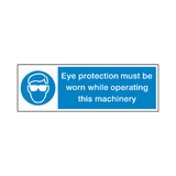Eye Protection Machine Safety Sign | Safety-Label.co.uk