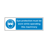 Eye Protection Machinery Label | Safety-Label.co.uk