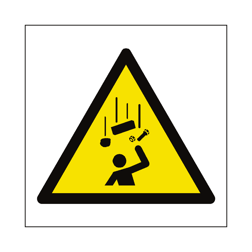 Label Fall Off Falling Objects Hazard Symbol Label