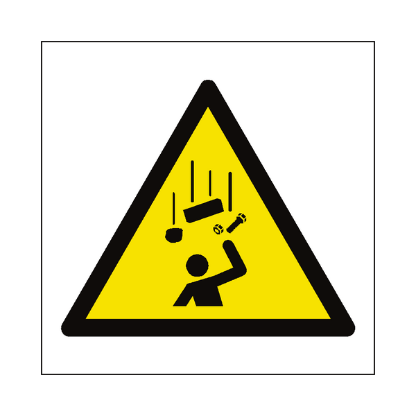 Falling Objects Hazard Symbol Label | Safety-Label.co.uk