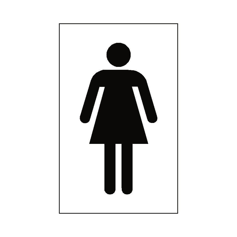 Female Toilet Sticker