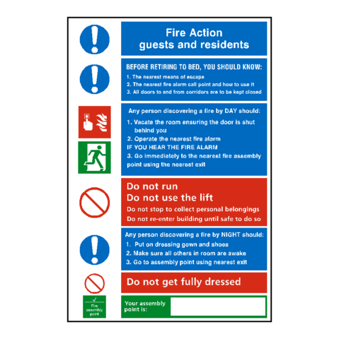 General Fire Action Notice Sticker | Safety-Label.co.uk