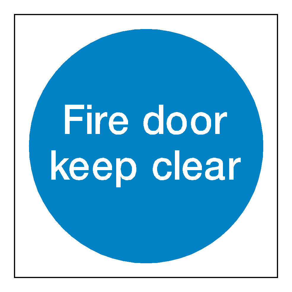Fire Door Keep Clear Sign | Safety-Label.co.uk
