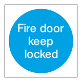 Fire Door Keep Locked Sticker | Safety-Label.co.uk