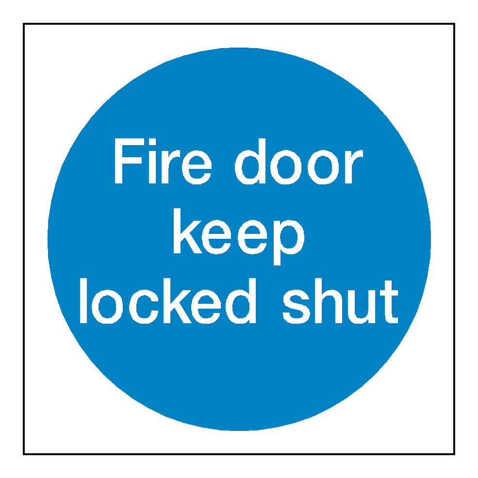 Fire Door Keep Locked Shut Sign - 6 Per Sheet - Workplace Stuff UK Fire Door Keep Locked Shut Sign - 6 Per Sheet - Workplace Stuff UK