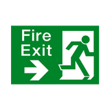 Fire Exit Arrow Right Sign | Safety-Label.co.uk