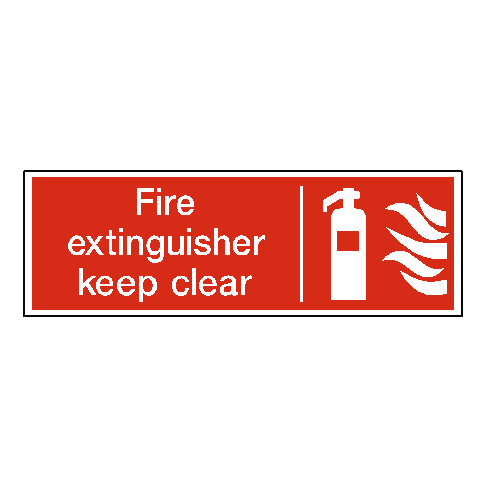 Extinguisher Keep Clear Label | Safety-Label.co.uk