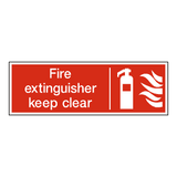 Extinguisher Keep Clear Sign | Safety-Label.co.uk