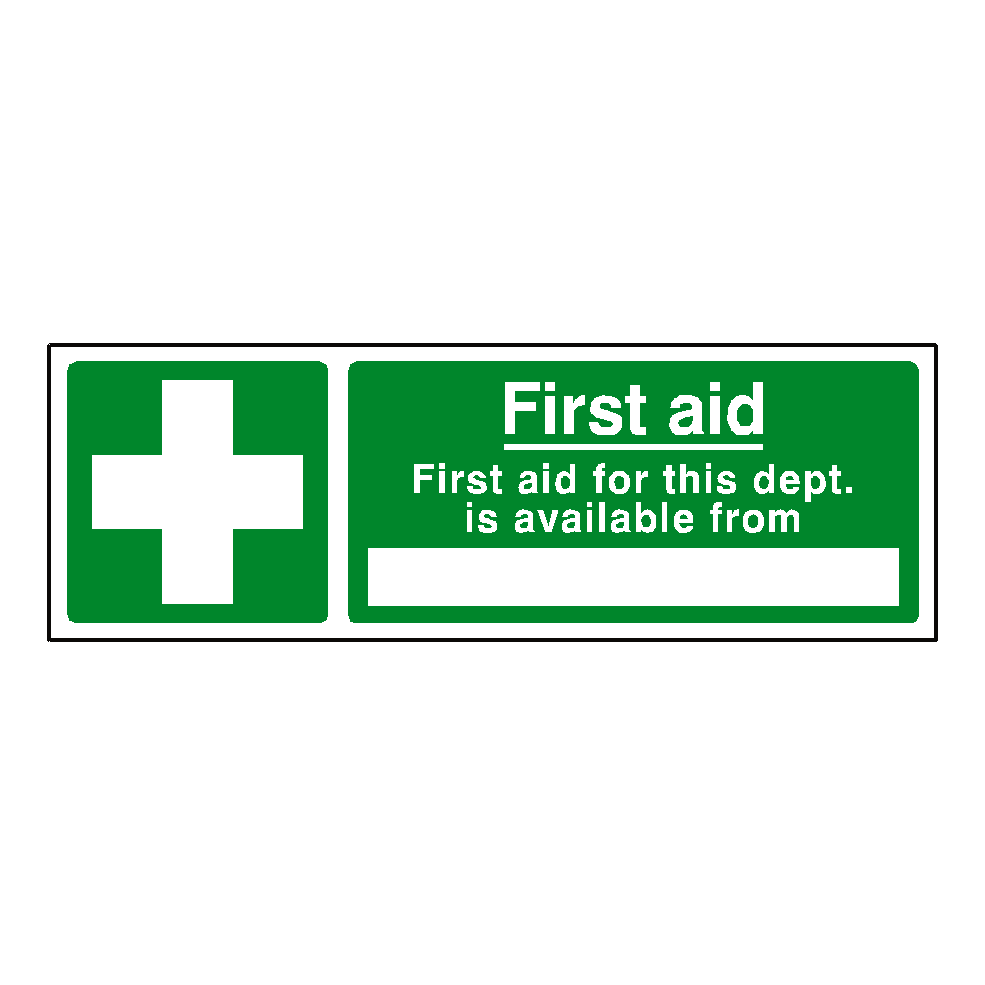 First Aid Department Sticker