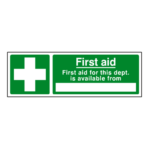 First Aid Department Sign | Safety-Label.co.uk