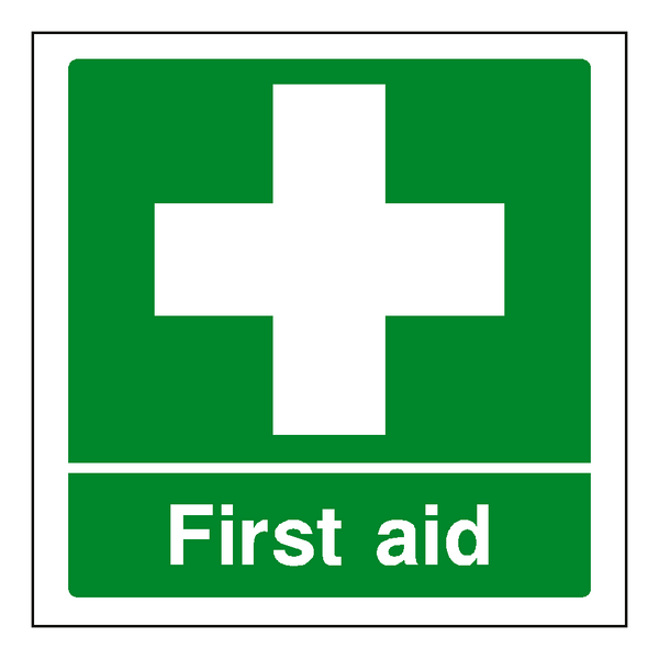 First Aid Sticker