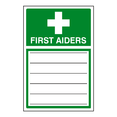First Aiders Sign Example First Aiders Sign