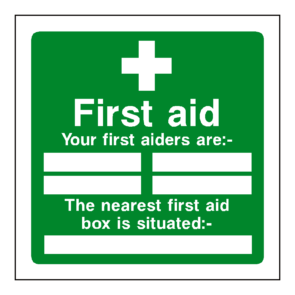 Tag For First Aid Box First Aid Personnel Box Sticker | Safety-Label.co.uk