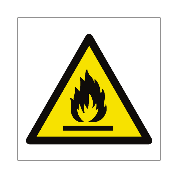 Flammable Materials Symbol Sign | Safety-Label.co.uk