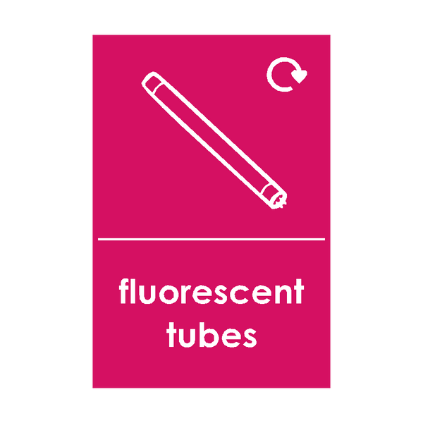 Flourescent Tubes Waste Sticker | Safety-Label.co.uk