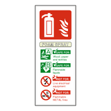 Foam Spray Fire Extinguisher Label | Safety-Label.co.uk