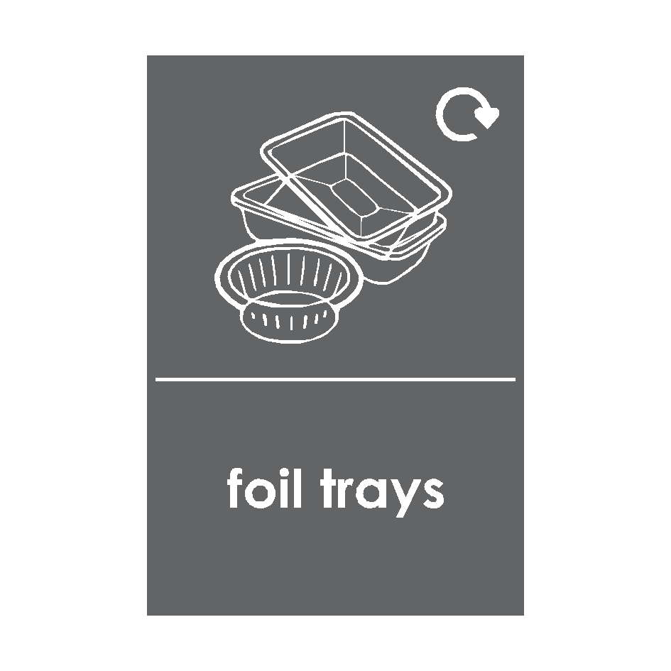 Foil Trays Recycling Sticker | Safety-Label.co.uk