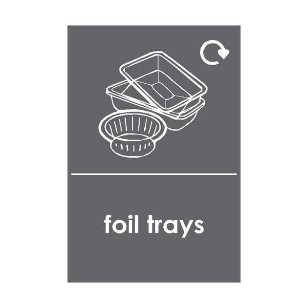 Foil Trays Recycling Signs | Safety-Label.co.uk