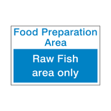 Food Prep Raw Fish Sticker | Safety-Label.co.uk