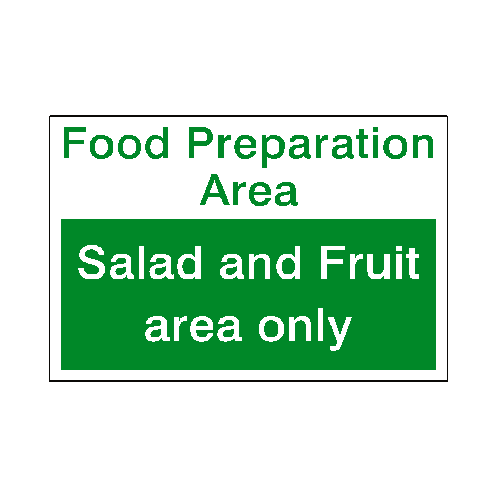 Food Prep Salad and Fruit Sticker | Safety-Label.co.uk
