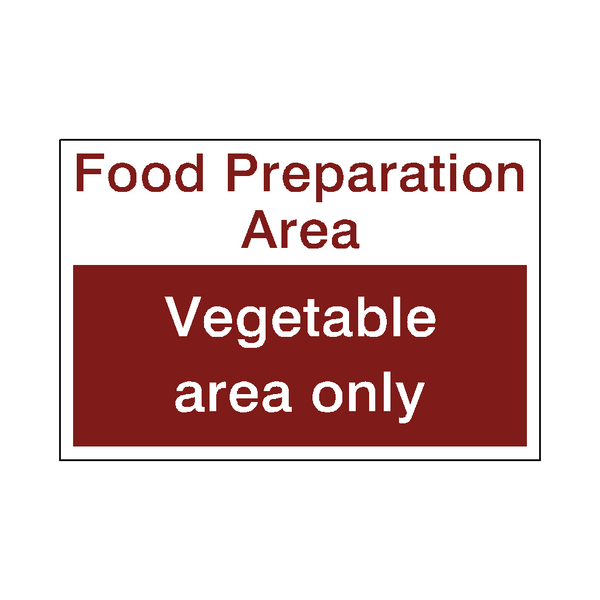 Food Prep Vegetable Sticker | Safety-Label.co.uk